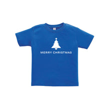 merry christmas toddler tee - royal - kids christmas clothes - soft and spun apparel