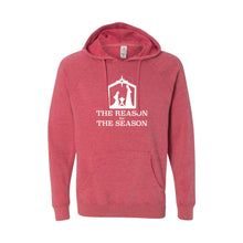 the reason for the season hoodie - red - christmas sweatshirt - soft and spun apparel