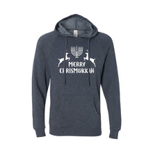 merry chrismukkah hoodie - midnight navy - christmas sweatshirt - soft and spun apparel