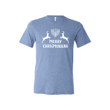 merry chrismukkah t-shirt - blue - christmas t-shirt - soft and spun apparel
