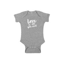 love is all you need onesie - heather - soft and spun apparel