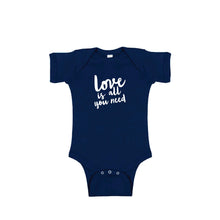 love is all you need onesie - navy - soft and spun apparel