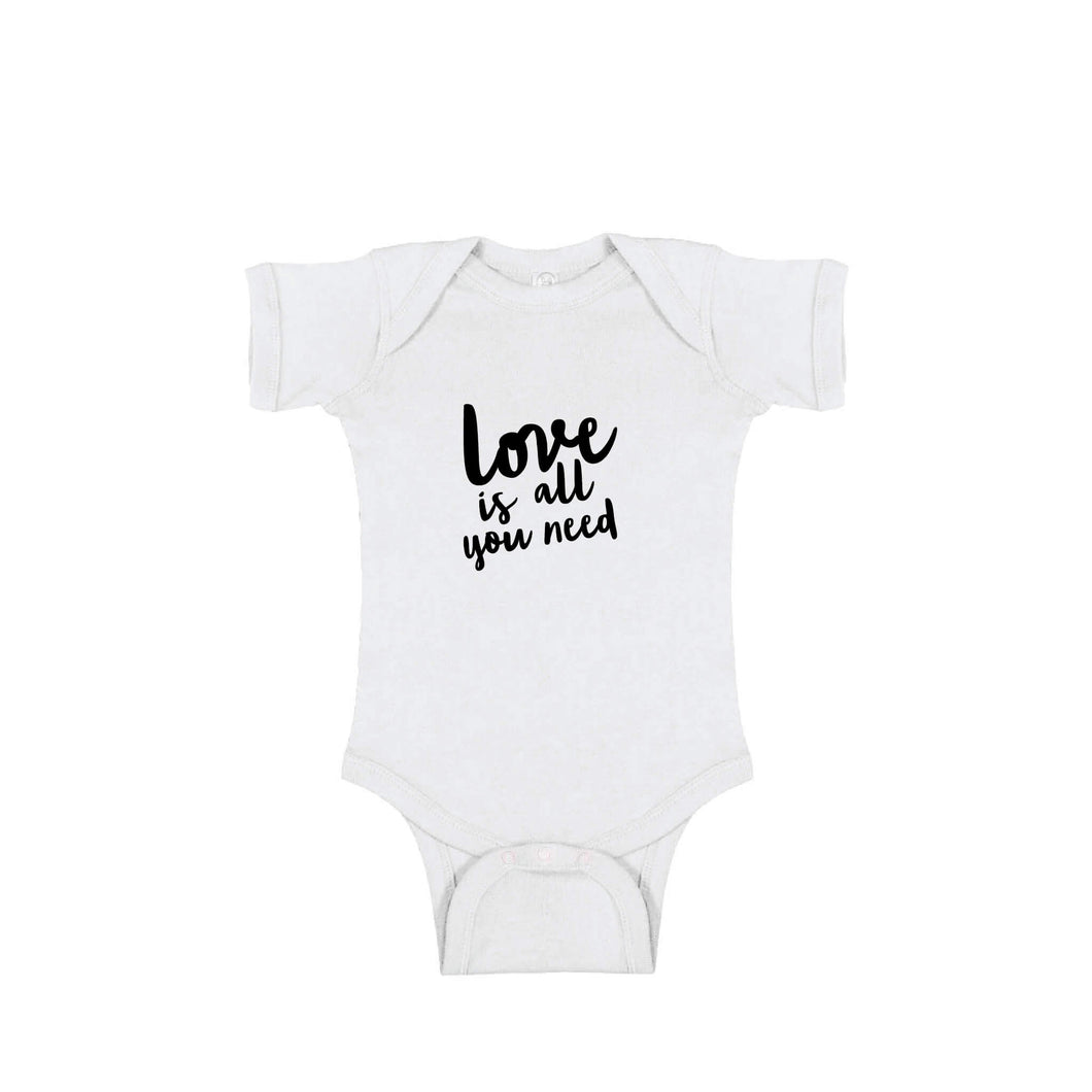 love is all you need onesie - white - soft and spun apparel