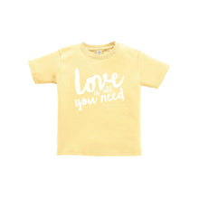 love is all you need toddler tee - butter - soft and spun apparel