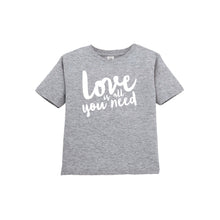 love is all you need toddler tee - heather - soft and spun apparel