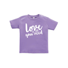 love is all you need toddler tee - lavender - soft and spun apparel