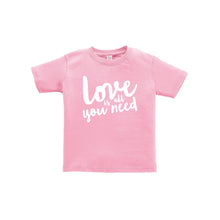 love is all you need toddler tee - pink - soft and spun apparel