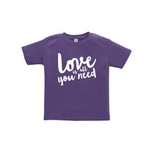 love is all you need toddler tee - purple - soft and spun apparel