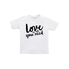 love is all you need toddler tee - white - soft and spun apparel