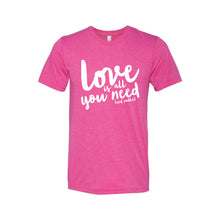 love is all you need and vodka t-shirt - berry - soft and spun apparel
