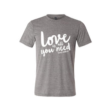 love is all you need and vodka t-shirt - grey - soft and spun apparel