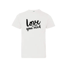 love is all you need kids t-shirt - white - soft and spun apparel