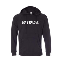 love is love pullover hoodie - black - soft and spun apparel
