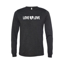 love is love long sleeve t-shirt - charcoal - soft and spun apparel
