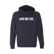 love is love pullover hoodie - classic navy - soft and spun apparel