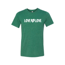 love is love t-shirt - grass green - soft and spun apparel