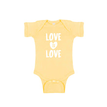 love is love onesie - banana - soft and spun apparel