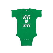 love is love onesie - green - soft and spun apparel