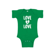 love is love onesie - green - soft and spun apparel