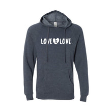 love is love pullover hoodie - midnight navy - soft and spun apparel