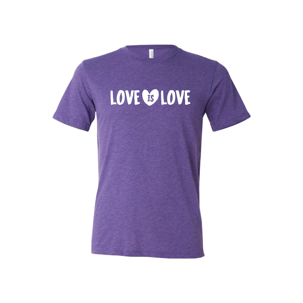 love is love t-shirt - purple - soft and spun apparel