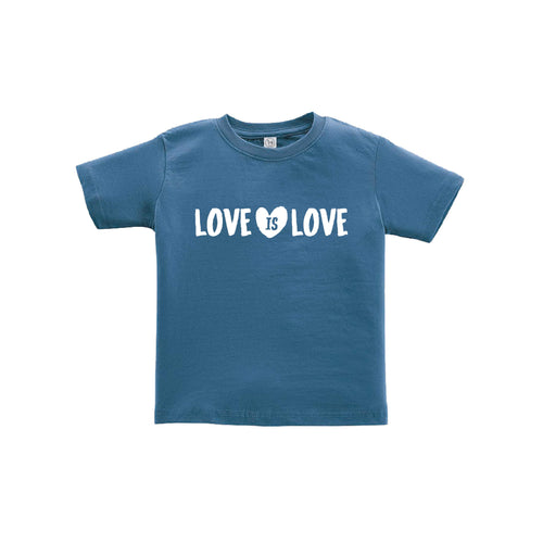 love is love toddler tee - indigo - soft and spun apparel