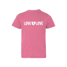 love is love kids t-shirt - raspberry - soft and spun apparel