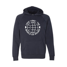 love makes the world go round pullover hoodie - classic navy - soft and spun apparel