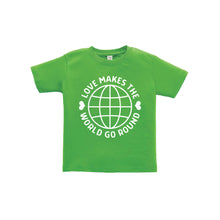 love makes the world go round toddler tee - apple - soft and spun apparel