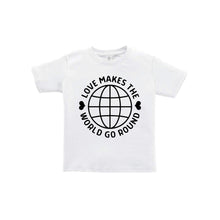 love makes the world go round toddler tee - white - soft and spun apparel