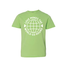 love makes the world go round - key lime - soft and spun apparel
