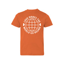 love makes the world go round - orange - soft and spun apparel