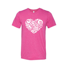 valentine heart swirl t-shirt - berry - soft and spun apparel
