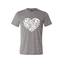 valentine heart swirl t-shirt - heather - soft and spun apparel