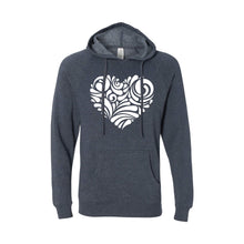 valentine heart swirl pullover hoodie - midnight navy - soft and spun apparel