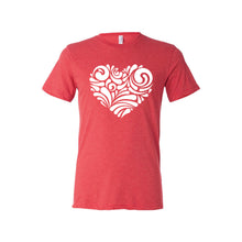 valentine heart swirl t-shirt - red - soft and spun apparel