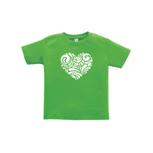 valentine heart swirl toddler tee - apple - soft and spun apparel