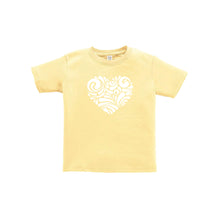 valentine heart swirl toddler tee - butter - soft and spun apparel