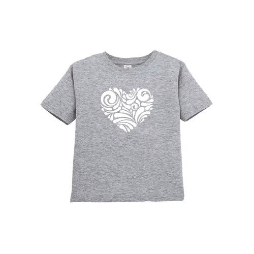 valentine heart swirl toddler tee - heather - soft and spun apparel