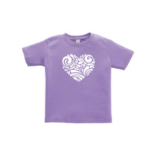 valentine heart swirl toddler tee - lavender - soft and spun apparel