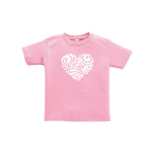 valentine heart swirl toddler tee - pink - soft and spun apparel