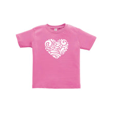 valentine heart swirl toddler tee - raspberry - soft and spun apparel