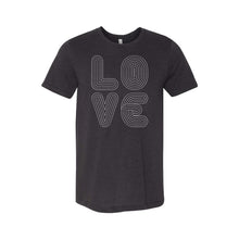 love lines t-shirt - black heather - soft and spun apparel