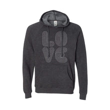 love lines pullover hoodie - carbon - soft and spun apparel