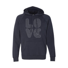love lines pullover hoodie - classic navy - soft and spun apparel