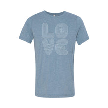 love lines t-shirt - denim - soft and spun apparel