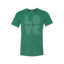 love lines t-shirt - grass green - soft and spun apparel