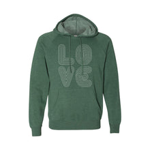 love lines pullover hoodie - moss - soft and spun apparel