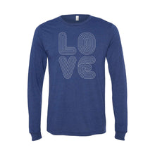 love lines long sleeve t-shirt - navy - soft and spun apparel