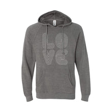 love lines pullover hoodie - nickel - soft and spun apparel